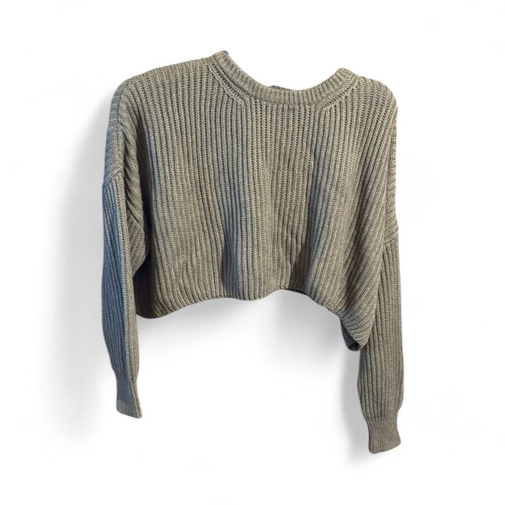 Cotton Candy LA Cropped light Green Sweater Size S Oversized Fit